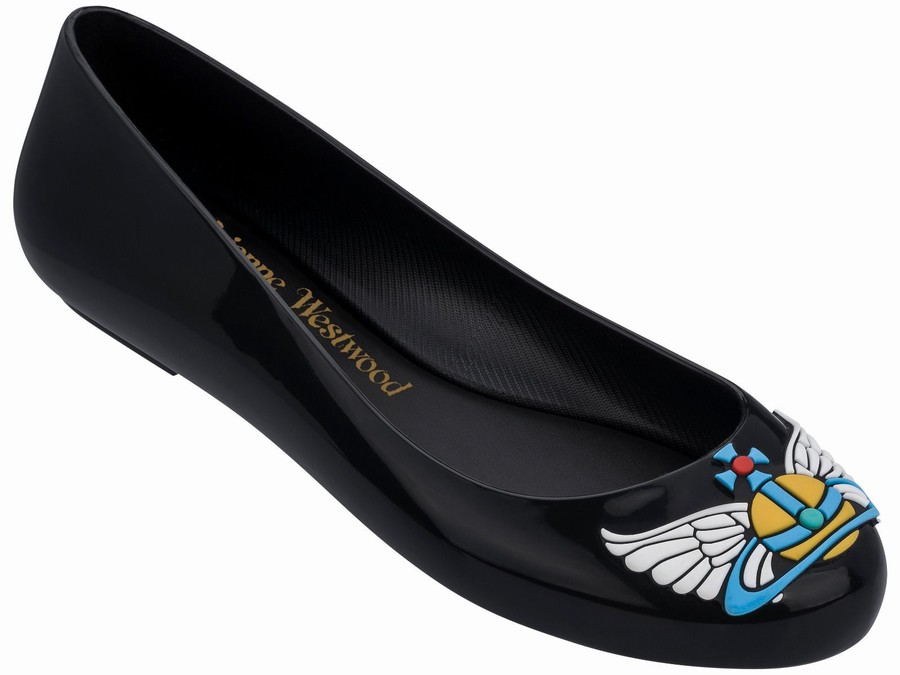 Bailarinas Melissa Vivienne Westwood Space Love Mujer - Negras - Argentina SMO-782601